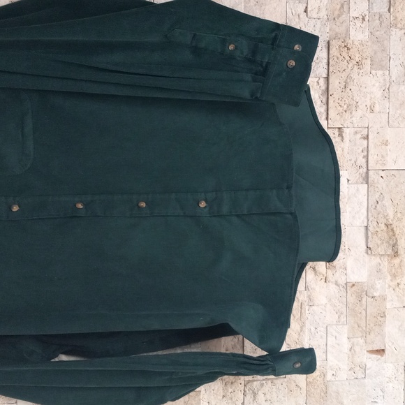 IVY CREW Classics Men's Long Sleeve Button-Down Green Thin Corduroy Shirt Sz XXL - Picture 5 of 16